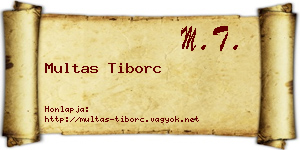 Multas Tiborc névjegykártya